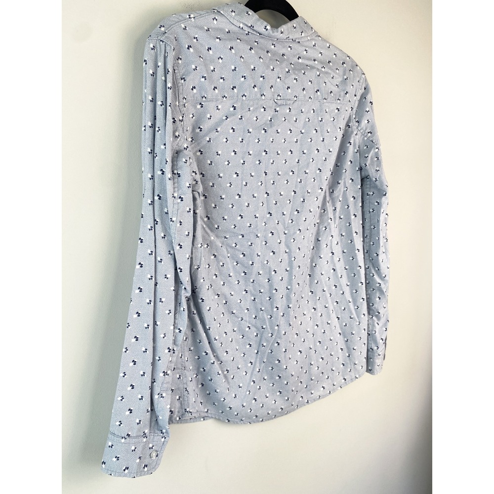 Boden Relaxed Weekend Button Up Shirt 8 Light Blue Floral Cottagecore Pastel - Picture 4 of 7